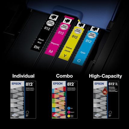 EPSON 812 Durabrite Ultra Ink Standard Capacity Black & Color Cartridge Combo Pa