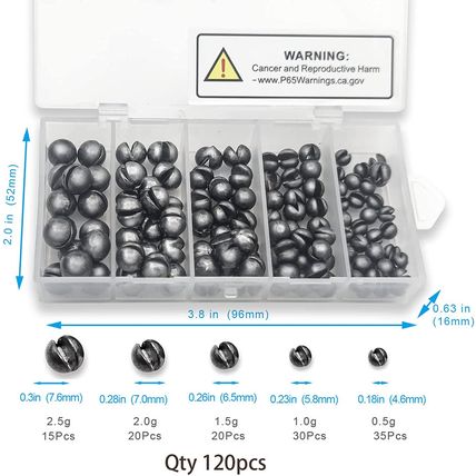 SANWEAL120PCS/200PCS Fishing Weights Sinkers - Premium Split Shotfishing