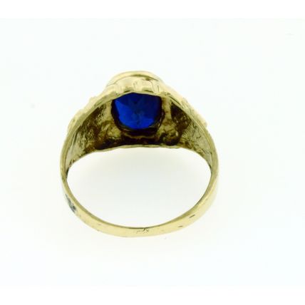 14k Solid Yellow Gold Sweet 15 Purple Stone Ring Size 7 15 Años De Oro 4.2 grams