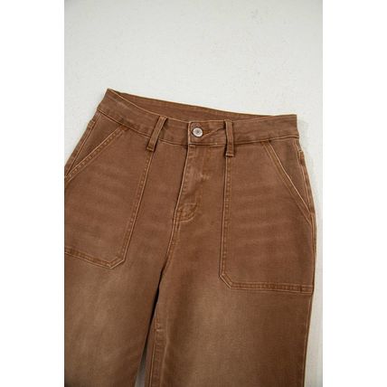 Breen Cropped High Rise Wide Leg Jeans