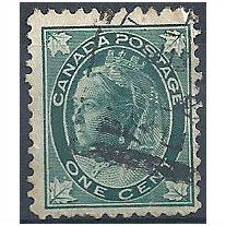 Canada 1897.SG143 1c Blue-Green Good Used.