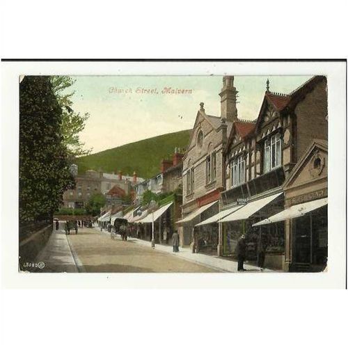 Worcestershire MALVERN Church Street Postcard by Valentine (48089)