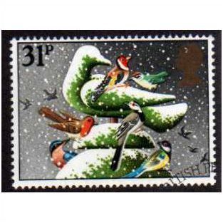 Great Britain 1983 Christmas 31p Dove Hedge Sculpture Used SG 1235 stamp Sc 1035