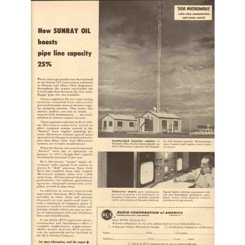 radio corporation america 1953 rca microwave radio relay vintage ad