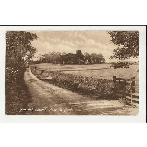 Staffordshire BASWICK Church Postcard