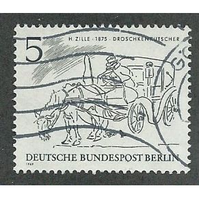 BERLIN -1969 5pf 'THE COACH DRIVER' FINE USED (EBID49-616)