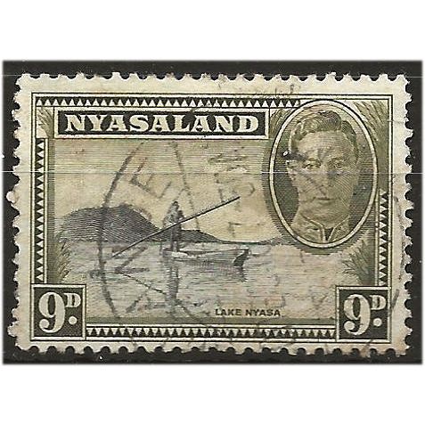 Nyasaland 1945 SG151 9d Black & Olive Fine Used . ..