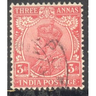 India 1911 - SG 173 - KGV 3a orange - used