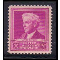 876 3c Luther Burbank Fine Plus MNH W1959
