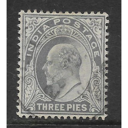 INDIA 1902 3p SLATE GREY SG 120 FINE USED#