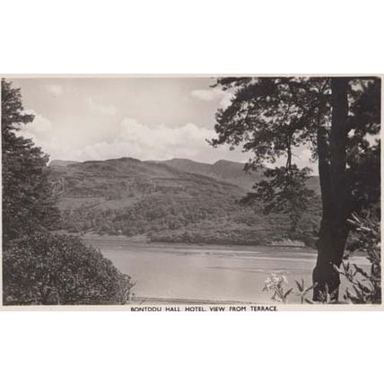 Bontddu Hall Hotel Scotland Balcony View Real Photo Postcard