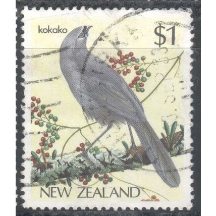 New Zealand stamps 1985 - $1 Kokako - used