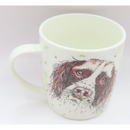 Brown & White Spaniel Dog Mug Fine China 9.5 CM Gift Drink Beverage Ceramic