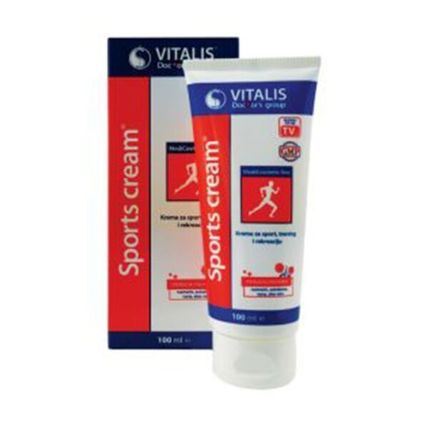 Vitalis sports cream injury 100ml pain relief rheumatic and muscle pain