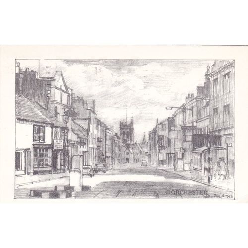 Pencil Sketch of Dorchester Dorset Postcard (DOR72358)