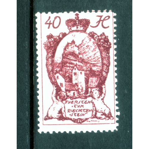 LIECHTENSTEIN 1920 SG34 40 H PURPLE M / MINT #4