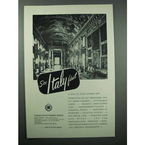 1964 Italy Tourism Ad - Rome Colonna Palace