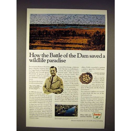 1967 Sinclair Oil Ad - Battle of Dam Saved Paradise
