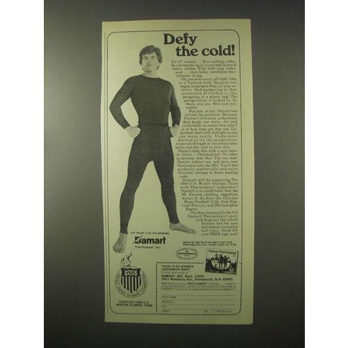1979 Damart Underwear Ad - Defy the Cold