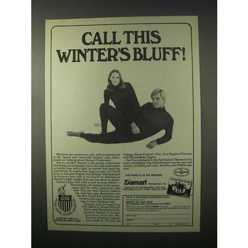 1979 Damart Underwear Ad - Call This Winter's Bluff