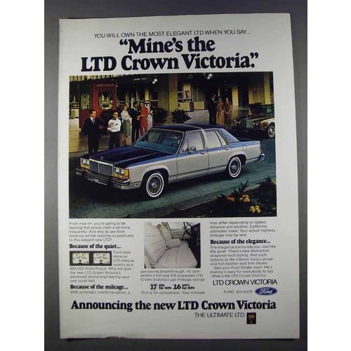1980 Ford LTD Crown Victoria Ad - Mine's the LTD Crown