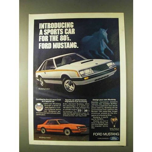 1980 Ford Mustang 3-Door and Mustang 2-Door Ad
