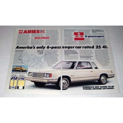 1980 Dodge Aries-K Car Ad - Only Rated 25 41