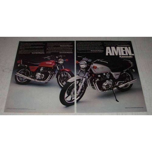 1981 Kawasaki KZ750 and KZ550 Motorcycles Ad - Amen