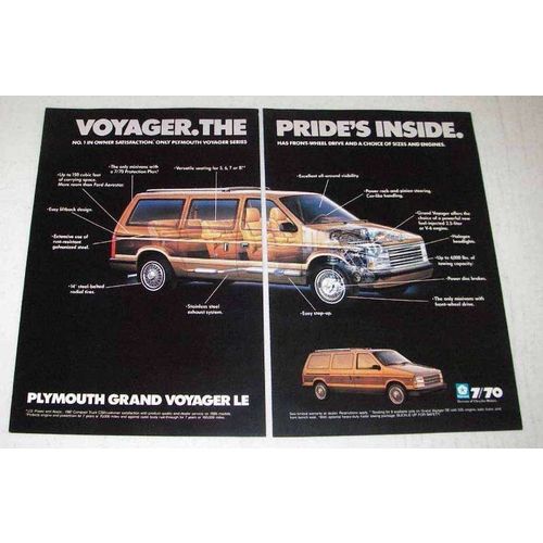 1987 Plymouth Grand Voyager LE Minivan Ad