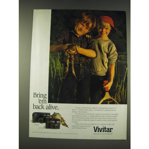 1989 Vivitar 2001Z and AF 1000 Cameras Ad - Bring 'em back alive