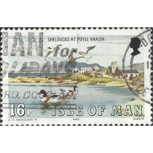 ISLE O MAN, BIRD, Shelduck, Poyll Vaaish, blue 1983, 16p, #3