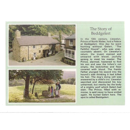 THE STORY OF BEDDGELERT, GWYNEDD ..unused vintage postcard by Judges =