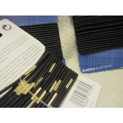 18 Thin Black Goody Classics Nona Ponytailer Hair Bands With Metal Elastics Aged