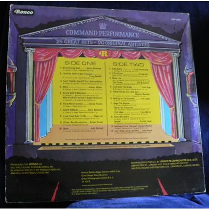 Command Performance - 25 Greatest Hits - 20 Original Artistes 1973