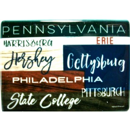 Pennsylvania Cities Porcelain Fridge Magnet