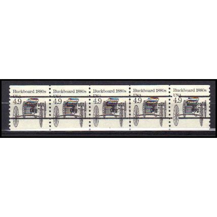 2124a 4.9c Buckboard Very Fine MNH Dry Gum PNC 1/5 Gap 1R X0324