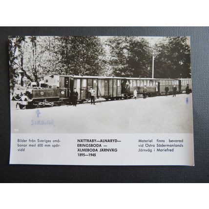 Nattraby Alnaryd Eringsboda Almeboda Jarnvag Railway, Sweden Postcard