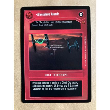 Star Wars CCG: Cloud City Limited # Atmospheric Assault (A) dark 1997 decipher