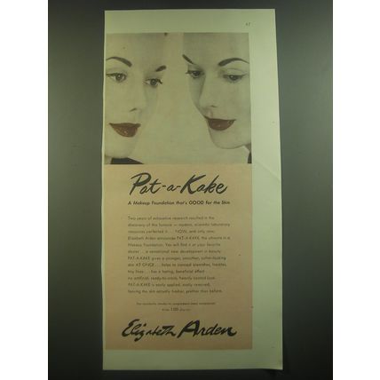 1946 Elizabeth Arden Pat-a-Kake Makeup Foundation Advertisement