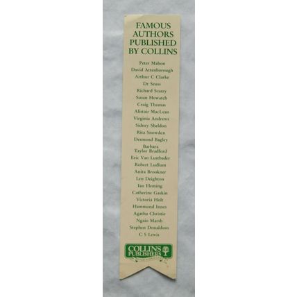 1988 bookmark - Collins Publishers, 100 Years in New Zealand