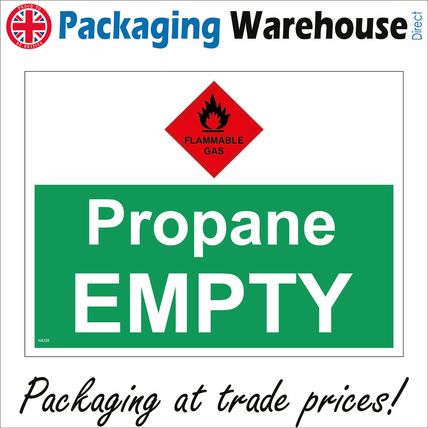HA220 FLAMMABLE GAS PROPANE EMPTY SIGN CANNISTER CYLINDER BOTTLE STORAGE