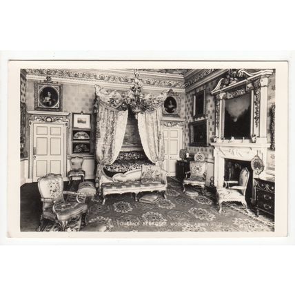 The Queen's Bedroom Woburn Abbey Postcard RP Bedfordshire
