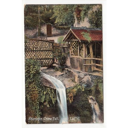 Shanklin Chine Falls Isle of Wight Postcard