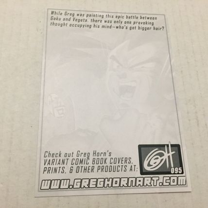 2022 Dragonball Goku vs Vegeta Greg Horn Art Trading Card #95