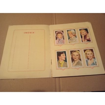 set of gallghers cigarette cards stuck in album my favourite parts 1939