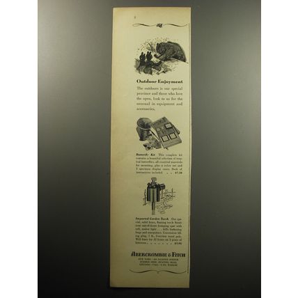1957 Abercrombie & Fitch Advertisement - Butterfly Kit and Garden Torch