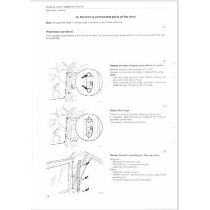 Volvo 440 460 Body Service Manual 1995 TP8203031 Reprint