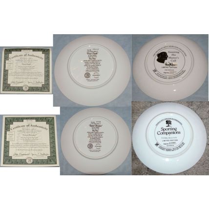Lot of 8x Dogs Puppies Decorative Collector Plates