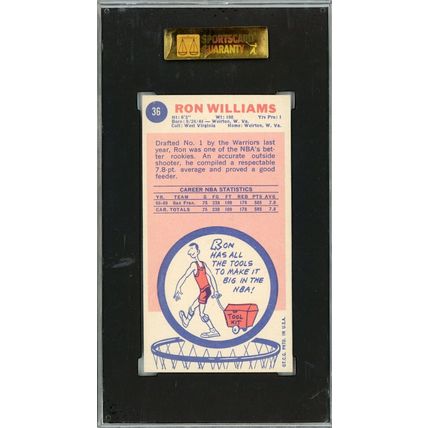 1969 Topps Ron Williams Rookie #36 SGC 7 P1348