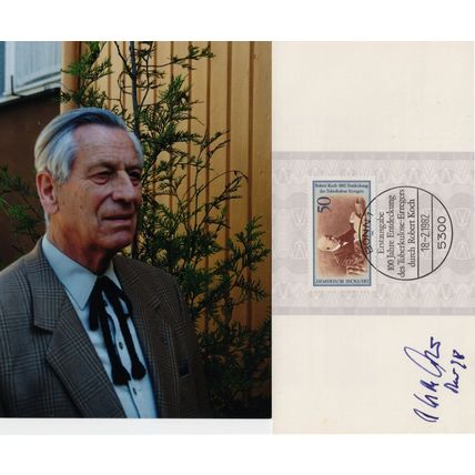 Karl Otto Hartmann German Scientist Surgeon 2x Signed Autograph s